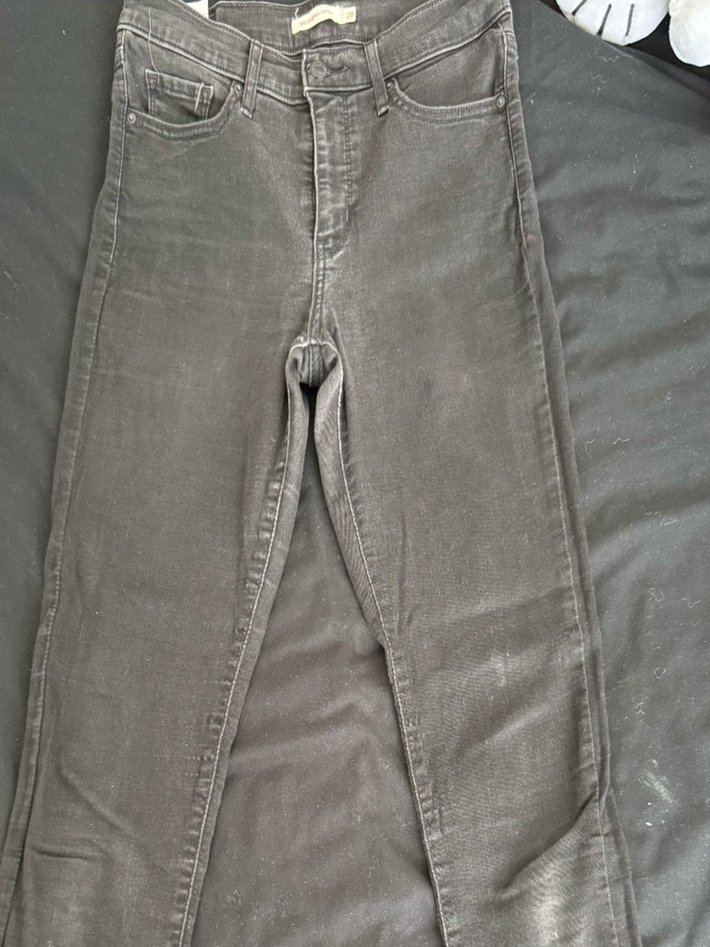Black worn out Levis